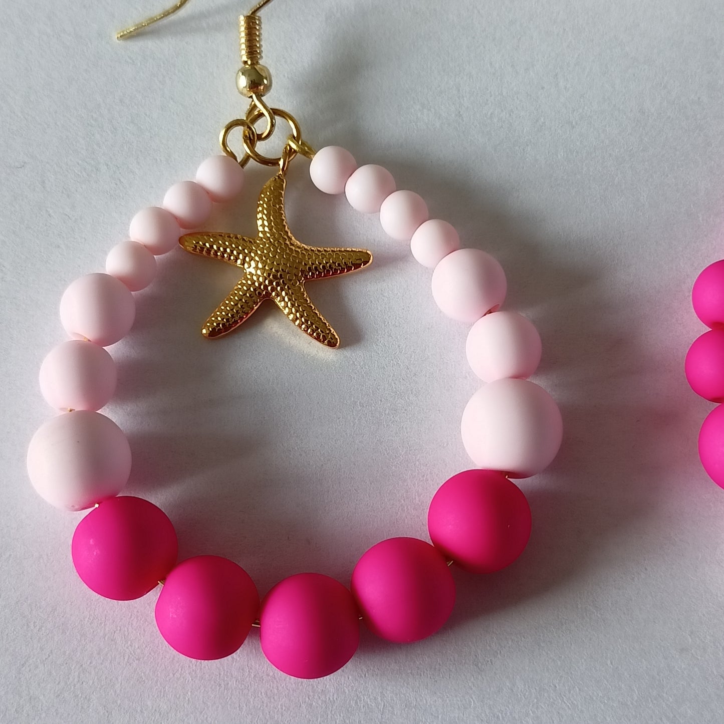 Boucles d'oreilles asymétriques perles et étoile de mer INÈS